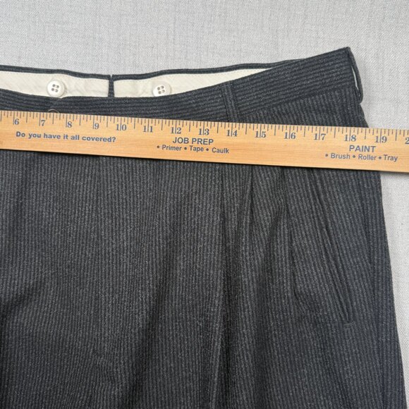 VTG Trussini Suit Set Linea Nuova Wool Blend Gray Pinstripe Two Piece Mens 52 6L - Picture 10 of 14
